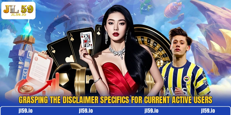 Grasping the disclaimer specifics for current active users