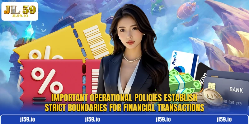 Important operational policies establish strict boundaries for financial transactions