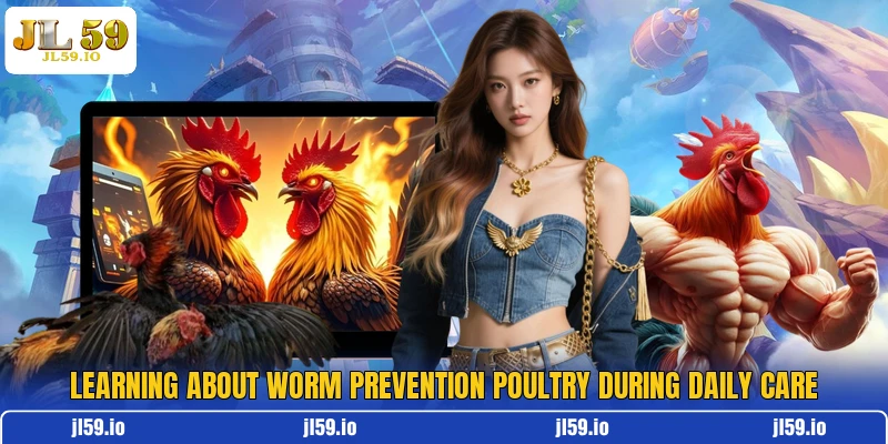 Learning about worm prevention poultry during daily care