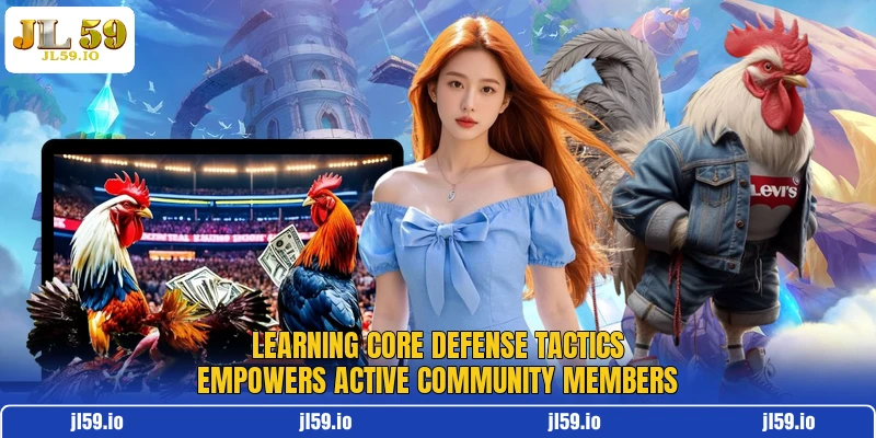 Learning core defense tactics empowers active community members