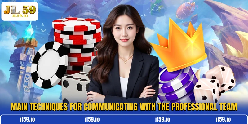 Main techniques for communicating with the professional team